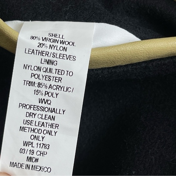 Holloway Unisex Letterman Virgin Wool Varsity Jacket Size S Vinyl Sleeves - Picture 9 of 9